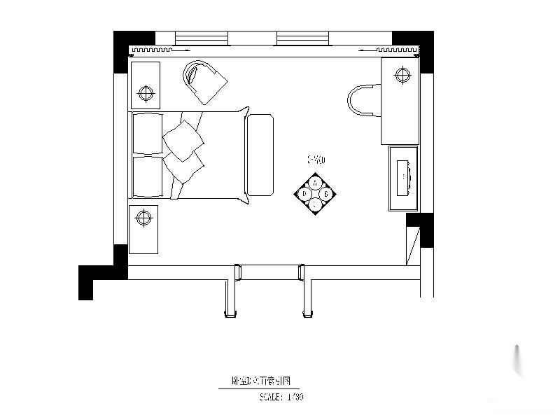 别墅卧室装修施工详图