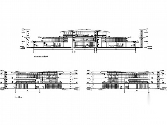 汽车站外幕墙及屋顶钢结构造型施工图