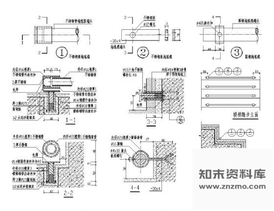 图块/节点地毯棍施工详图