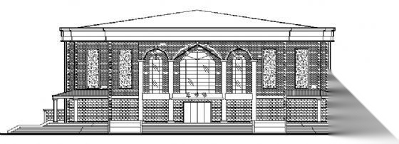 某二层篮球体育馆建筑方案图 体育场