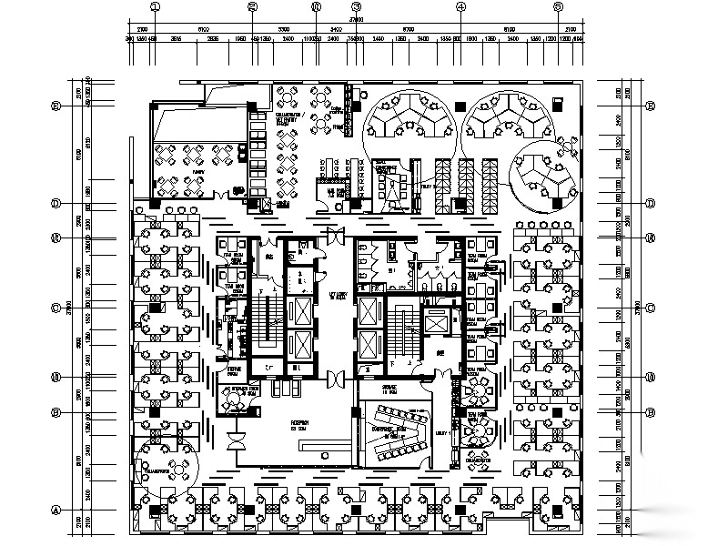 [四川]成都现代风格办公室设计CAD施工图（含效果图）