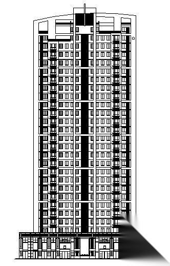 某二十六层框剪结构商住楼建筑方案图