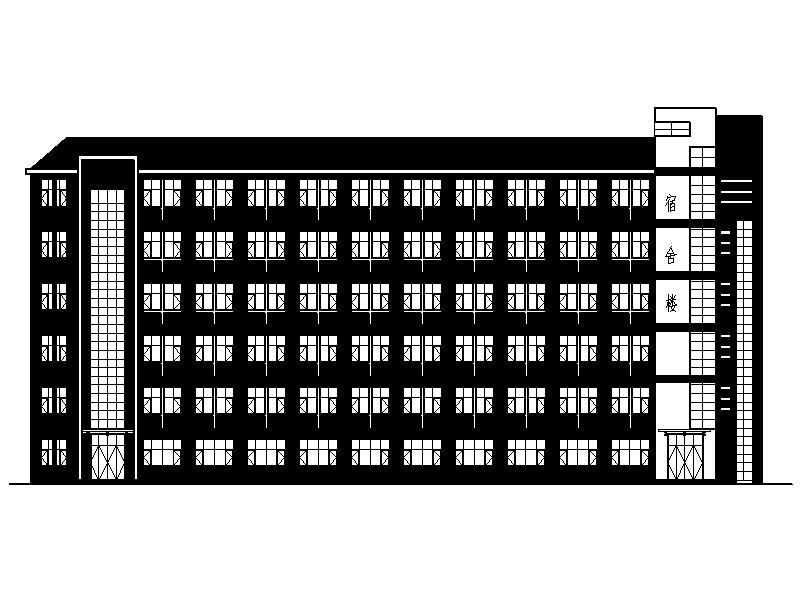 [宁夏]经典学院风格中学宿舍楼建筑施工图