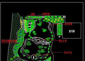 校园人工湖设计方案CAD图纸