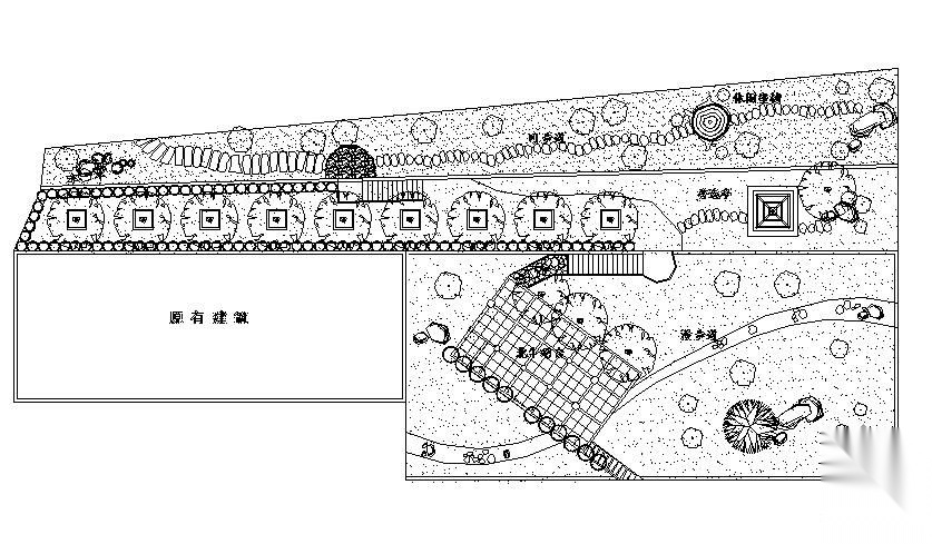 某庭院景观施工图纸全套