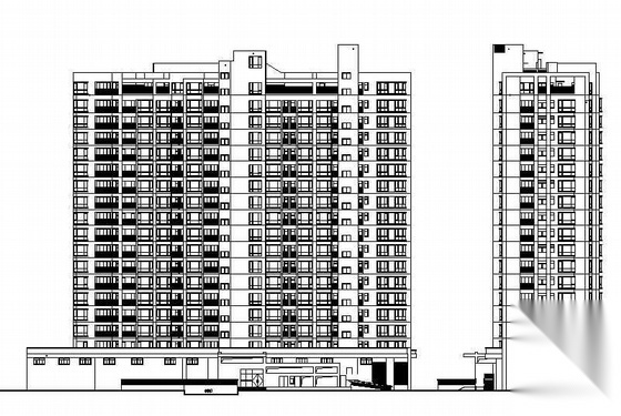 [东莞]某十八层商住楼建筑施工图(有总平)