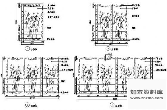 图块/节点餐厅包房立面图5