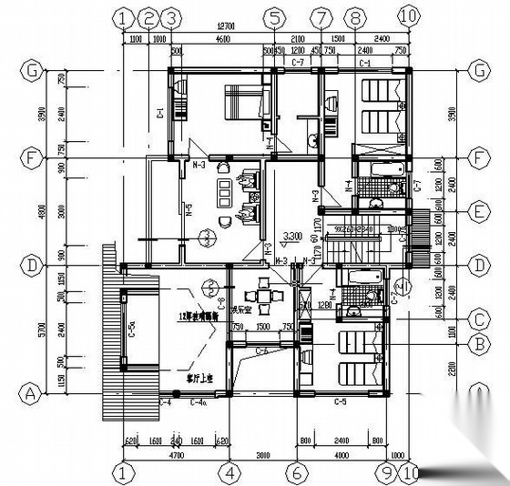 某3层砌体结构别墅全套结构建筑图