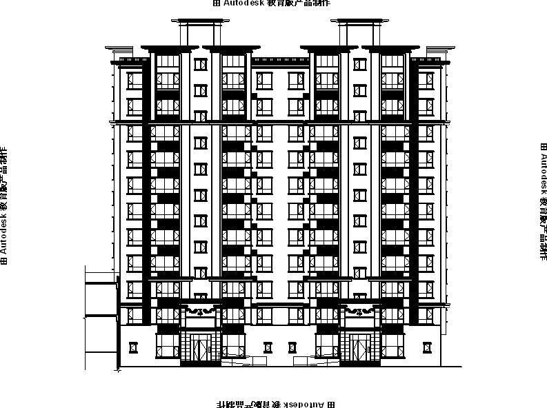 [宁夏]高层新中式风格住宅小区建筑施工图（含商业会所建...