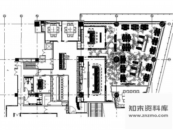 施工图北京商务中心区商场日餐厅设计装修图含实景