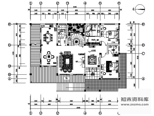 施工图三亚新中式风格别墅施工图