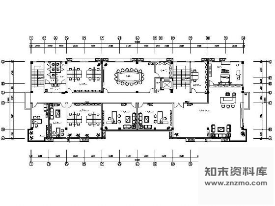 图块/节点办公大楼平面