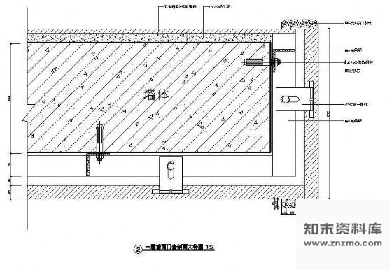 图块/节点墙面门套剖面大样图 通用节点