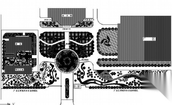 某电厂中心广场景观设计总平面