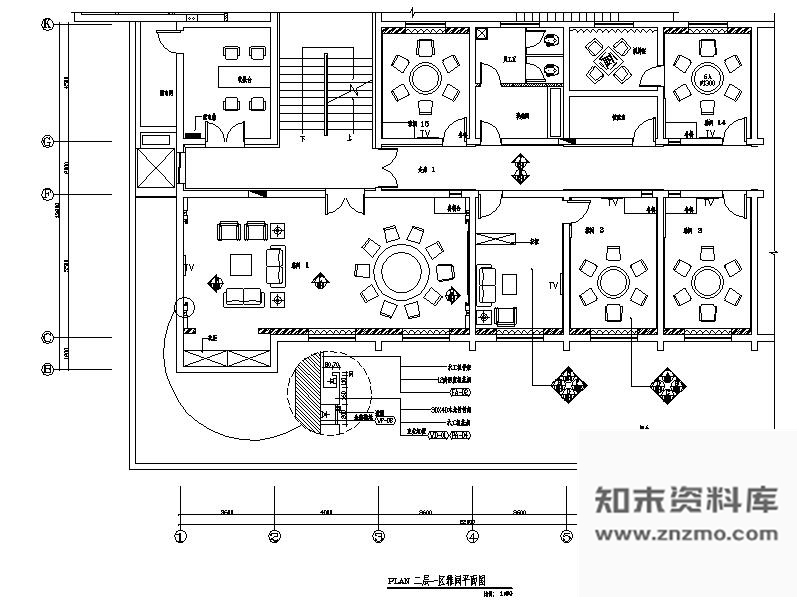 施工图某酒店雅致包间装修图