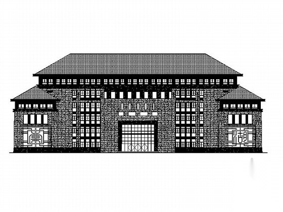 [四川]高层品字形布局四坡屋顶县级中学建筑施工图（含...