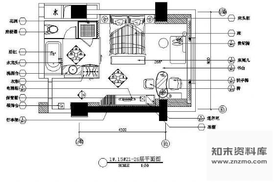 施工图五星酒店标准客房设计