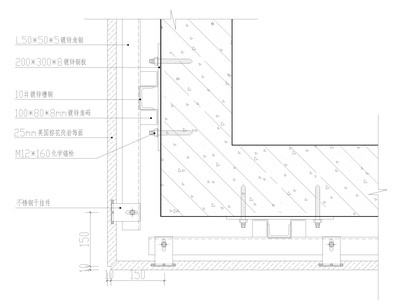 99个干挂石材幕墙节点详图 建筑通用节点