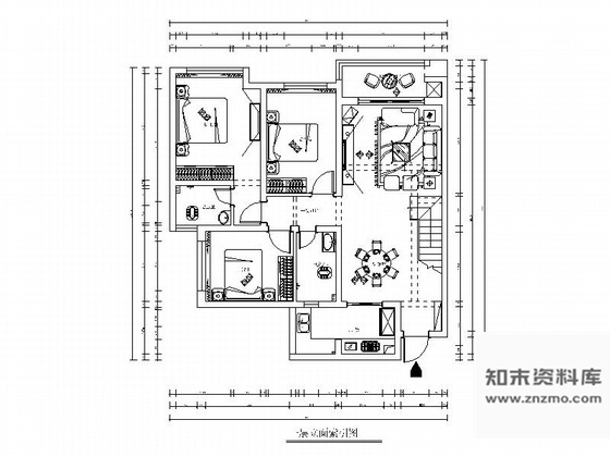 施工图精品现代风格两层复式别墅室内装修施工图含效果