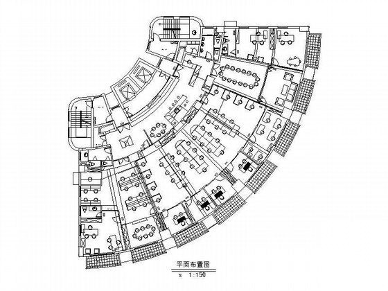 [上海]某办公层设计方案图