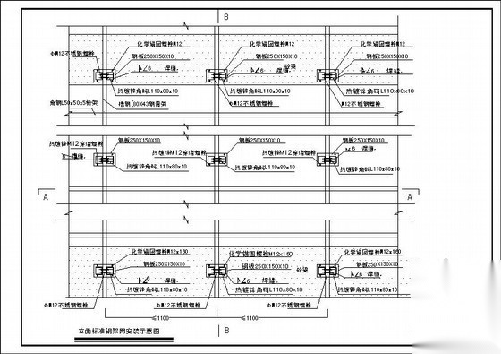 学校大门干挂大理石节点图 节点