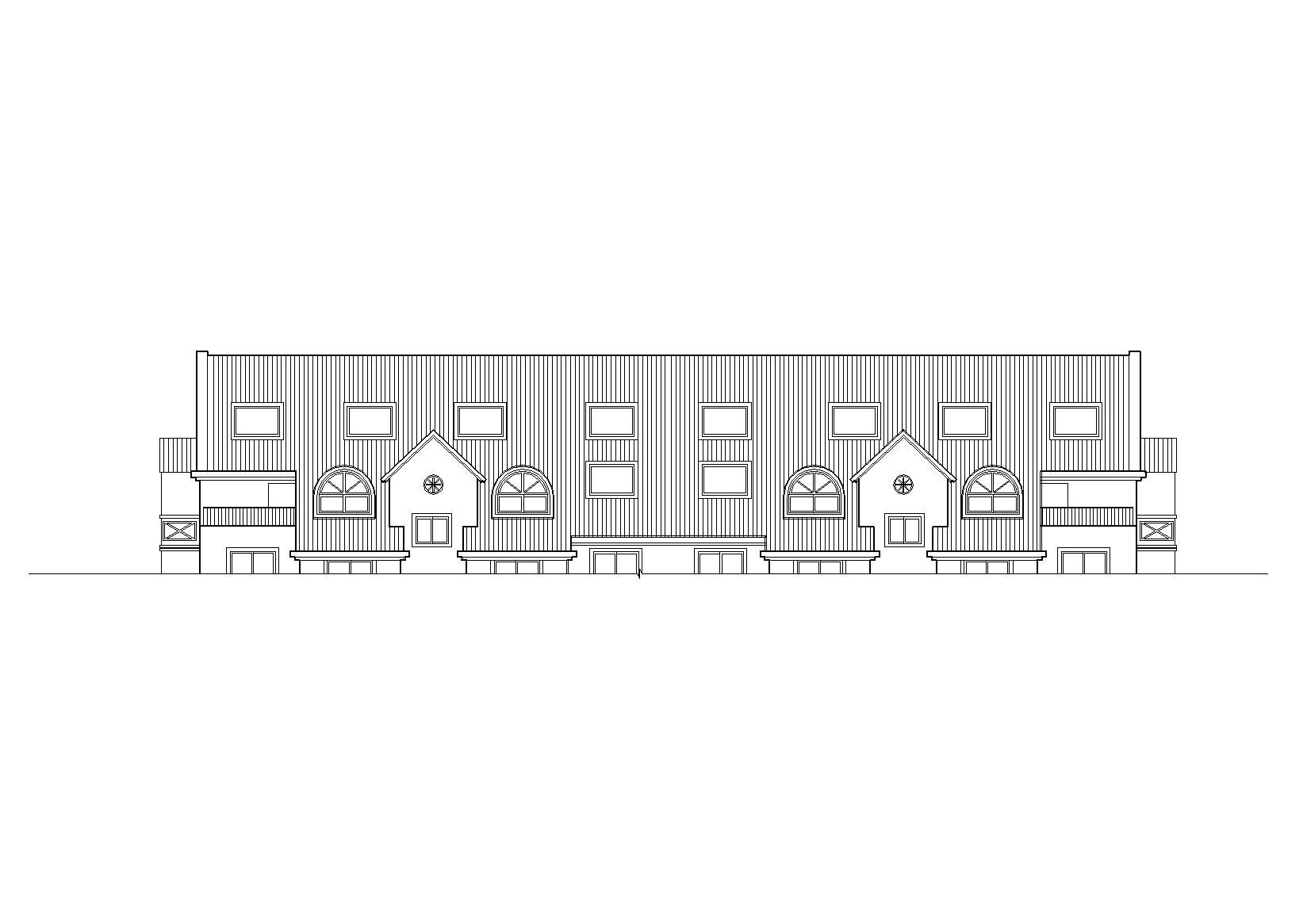 复式坡屋顶阁楼一梯两户住宅楼建筑施工图