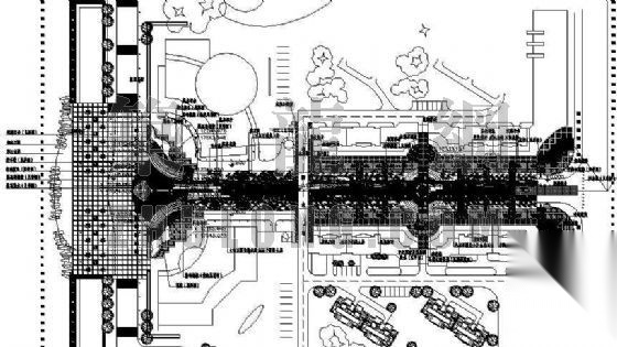某步行街景观设计平面