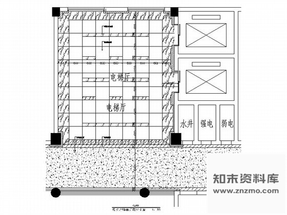 施工图医院电梯厅室内装修图