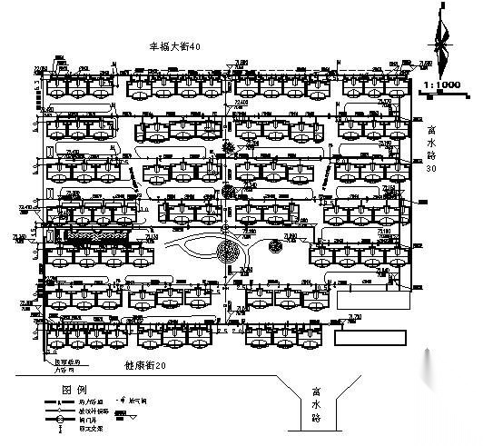 某小区室外热网设计图 市政暖通