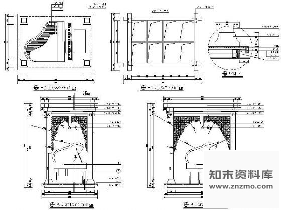 图块/节点大堂吧钢琴台大样图