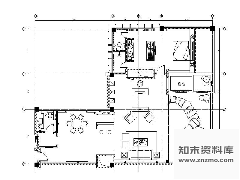 图块/节点某酒店S-11型客房立面图