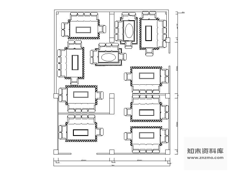 施工图某欧式沙发卖场室内展示装修图