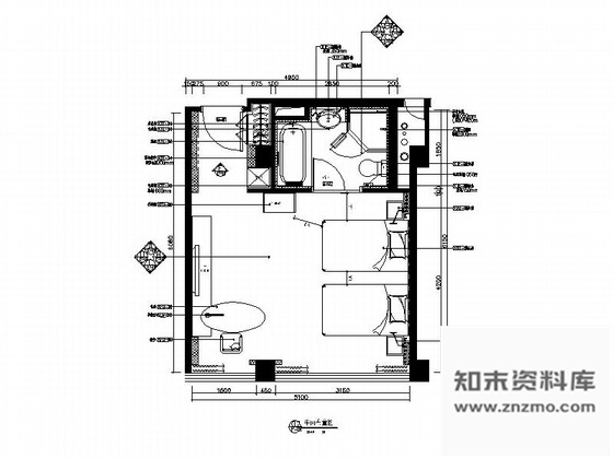 施工图南通中规中矩标准的酒店客房施工图