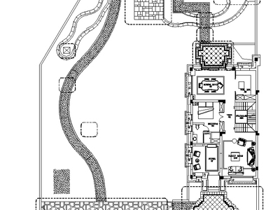 别墅庭院花园景观全套CAD施工图