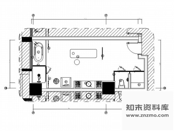 施工图西藏时尚度假酒店水疗包房装修施工图含效果图