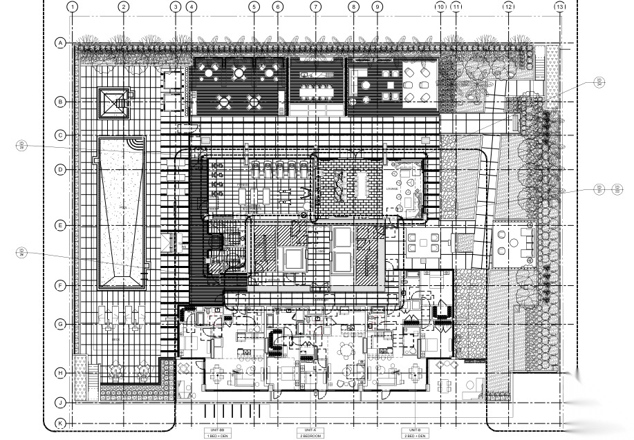 [美国]HBA-洛杉矶Hope街高档公寓楼深化方案+PDF施工图