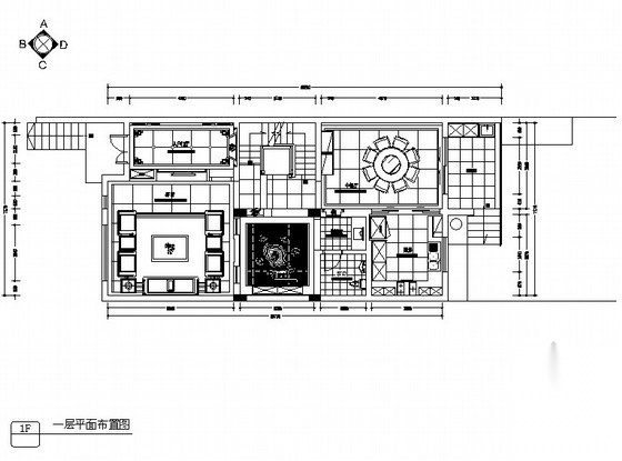 [江苏]宜兴某四层别墅中式风格室内装修图