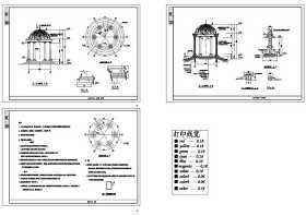 CAD老年公园E欧式亭图纸