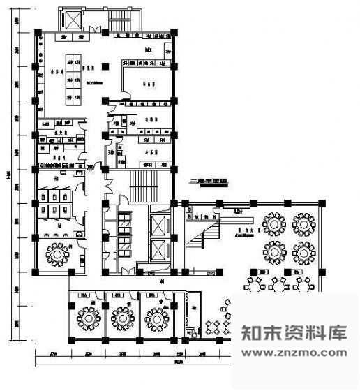 施工图三层餐厅装修方案图