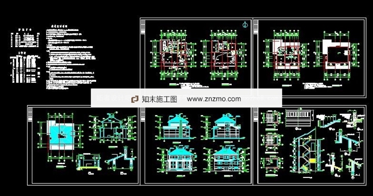 一套独别墅极品极详细建筑施工图