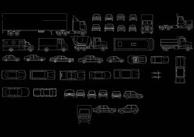 各种车CAD立面图库