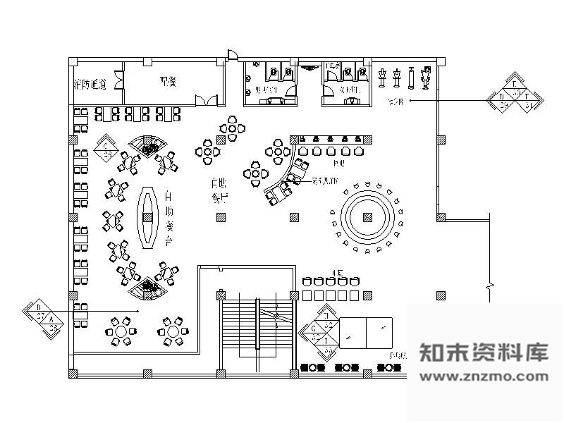 施工图某休闲酒店自助餐厅施工图