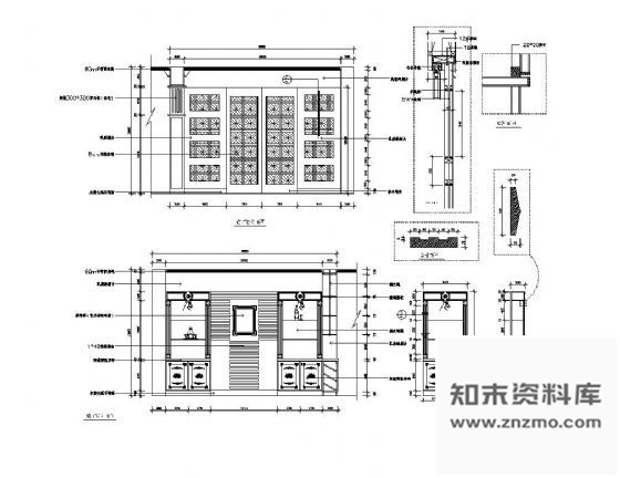 图块/节点欧式餐包装饰墙详图