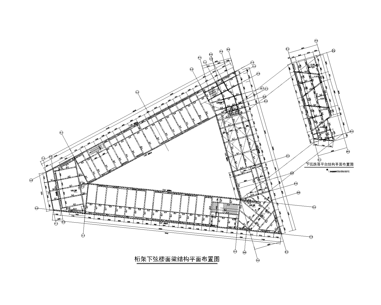 [上海]三角形2层艺术中心钢结构施工图_建筑