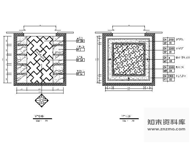 图块/节点酒店电梯桥箱施详图