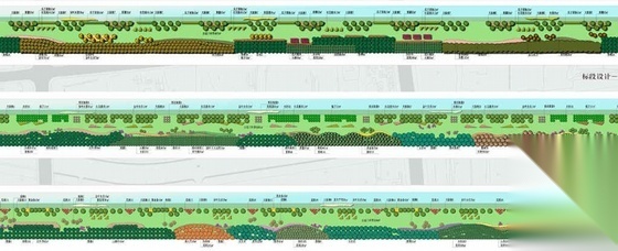 [上海]某河道滨水景观绿化设计图 休闲景观