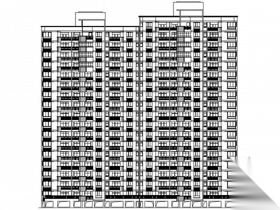 某十七层连塔住宅楼建筑施工图