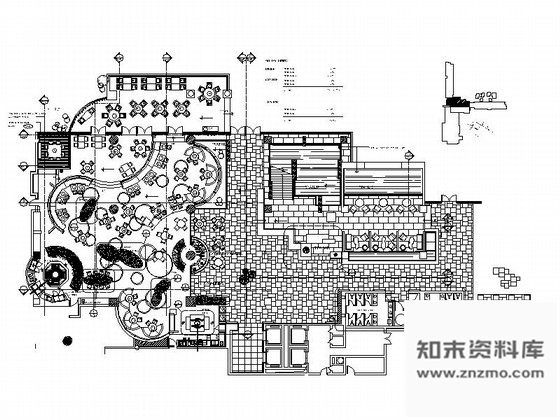 施工图浙江度假酒店餐厅室内装修CAD施工图含效果