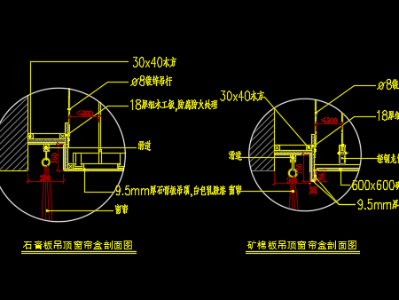 窗帘盒剖面图