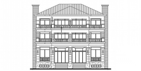 无锡长江国际花园某双拼别墅建筑施工图